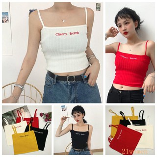 Áo sát nách hoạ tiết chữ in ôm sát tôn dáng cho phái nữ