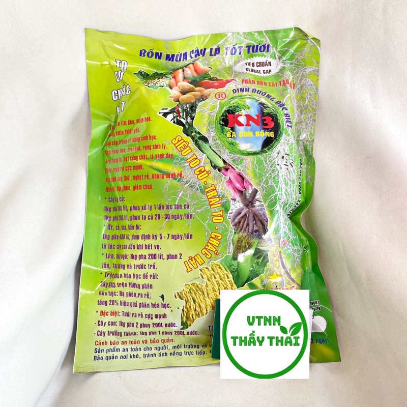 KN3 BCR-1kg-phân hữu cơ đặc biệ kali cao tưới và rải gốc, siêu ra rễ, tơi xốp đất,hạ phèn, vàng lá thối rễ