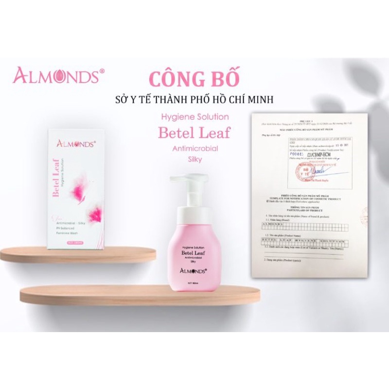 Dung Dịch Vệ Sinh chiết xuất từ lá trầu không Almonds [Chính hãng 100%]