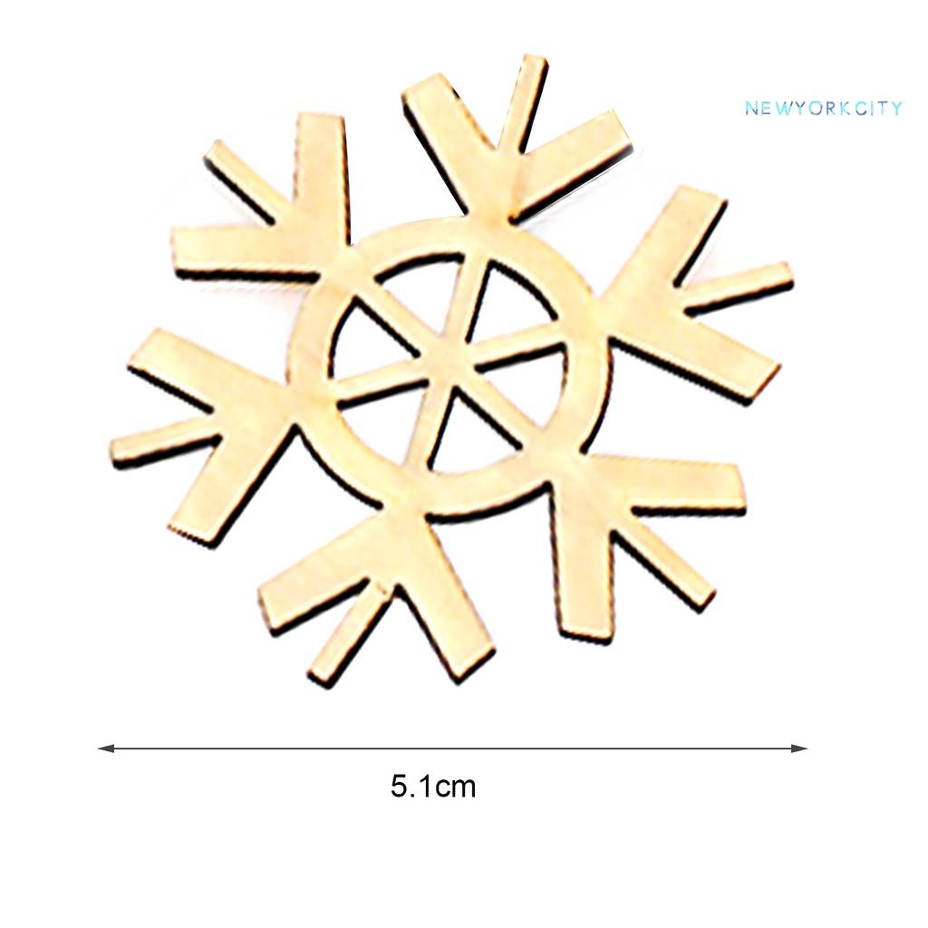 Bộ 10 bông tuyết bằng gỗ trang trí giáng sinh