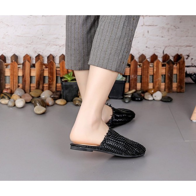 FREESHIP 99K TOÀN QUỐC_Dép Mules đầu tròn mới 2019 Sunnie Shoes