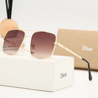 Dior Kính râm thời trang kim loại mới Kính râm Nam và nữ vuông Retro
