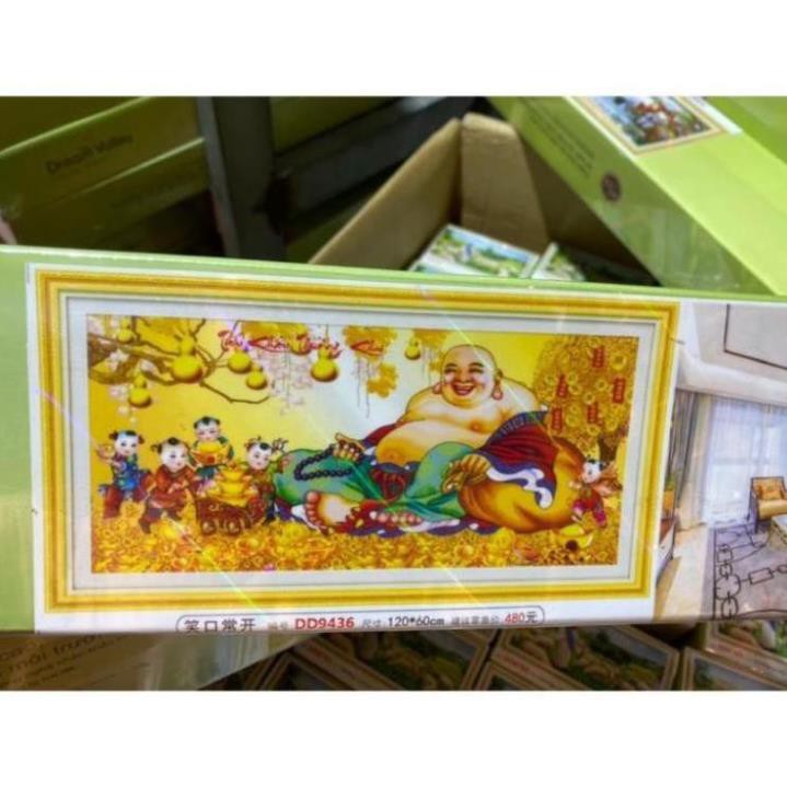 Tranh đính đá phong cảnh  Di Lạc thân yêu mẫu mới. dream valley 1m2 x 60  cm -D9436 ( chưa đính) | BigBuy360 - bigbuy360.vn