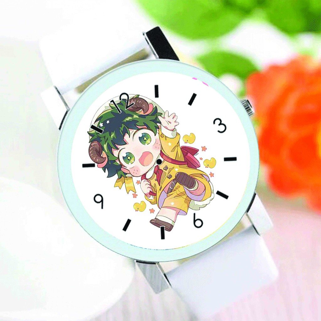 Đồng hồ đeo tay in hình BOKU NO HERO ACADEMIA HỌC VIỆN ANH HÙNG nam nữ anime chibi thời trang dễ thương độc đáo