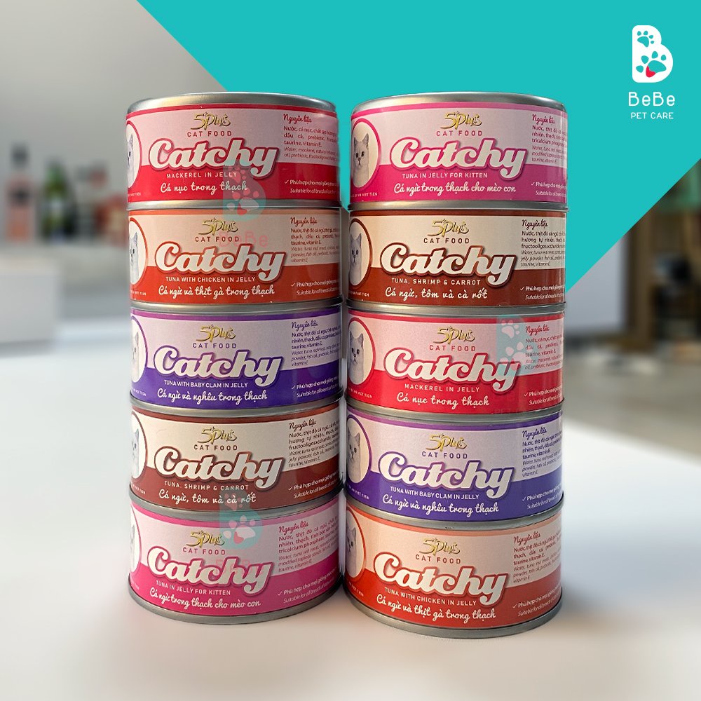 Pate CATCHY Đầy Hấp Dẫn Nhiều Mùi Vị Cho Các Boss Mèo - Lon 170gr, 400gr & Túi 70gr