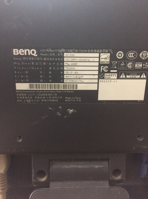 Màn hình BenQ 16in HCN cũ thanh lý văn phòng | BigBuy360 - bigbuy360.vn