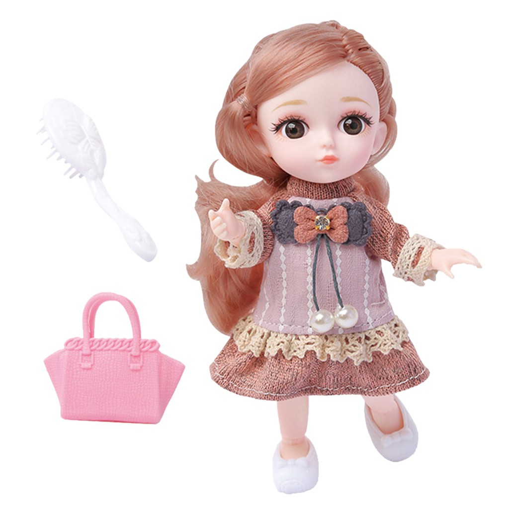 Búp Bê Nữ Có Khớp Động Tiện Dụng Bong Bóng Cao 16cm 12cm