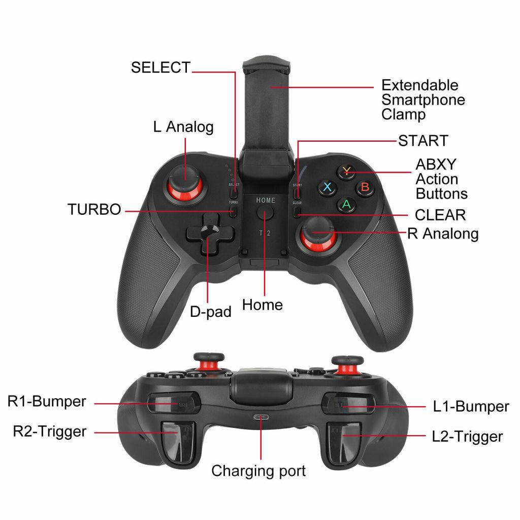 r Wireless Bluetooth Gamepad Game Controller Joystick For Android IOS Phone Tablet 『 rccu vn』