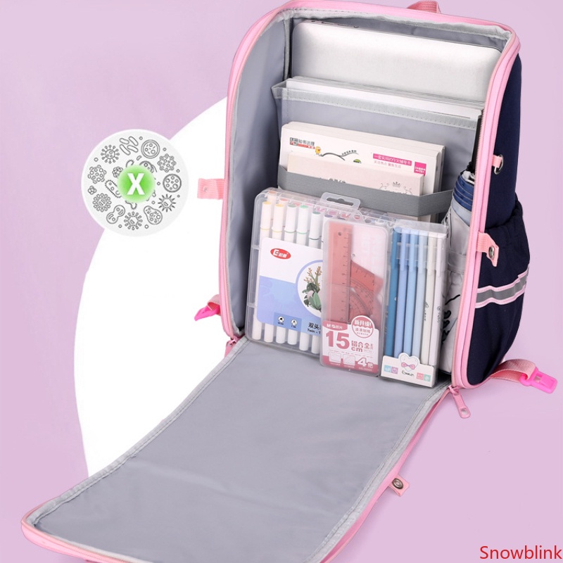 Ba Lô Đi Học Có Bánh Xe Kéo Dễ Thương Với 6 Tấm Lót Bậc Thang Cho Bé Gái