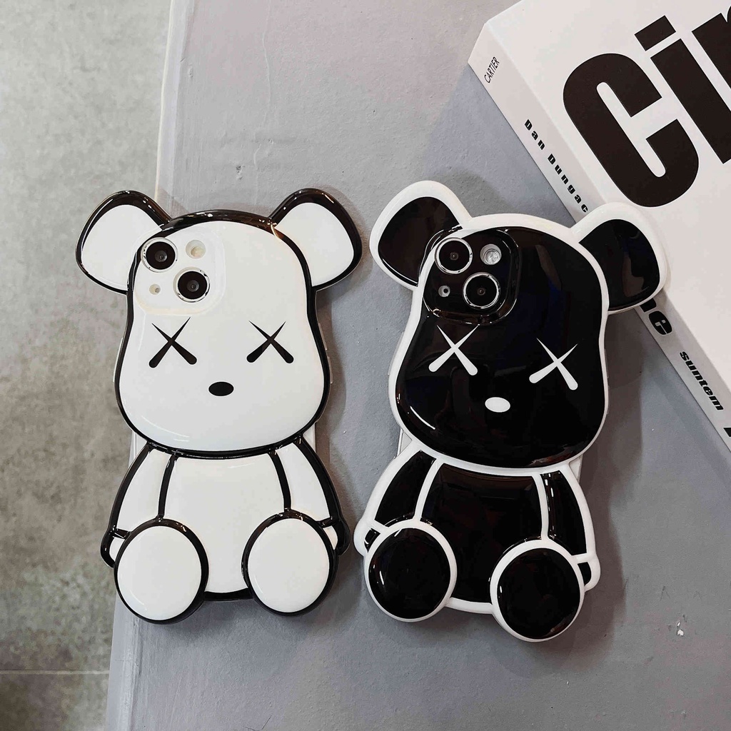 Ốp Điện Thoại Hình Gấu 3D Cho IPhone14Pro Max 12 13Pro Max