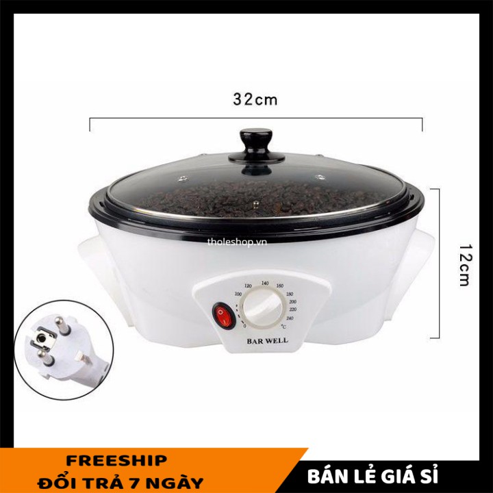 [FREESHIP] Máy rang cà phê, rang ngũ cốc đa năng, cách nhiệt tốt, chất liệu cao cấp 4137