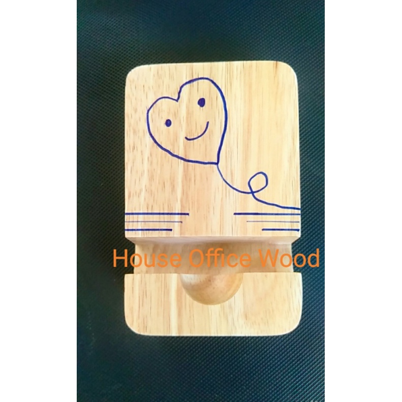 Đế điện thoại gỗ, giá để điện thoại House Office Wood  Kích thước Rộng 7x Dài 11x Dầy 2,5cm