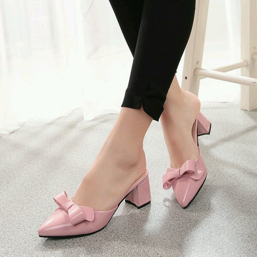 Guốc cao gót 5cm nơ siêu xinh và nữ tính mã LC_G7