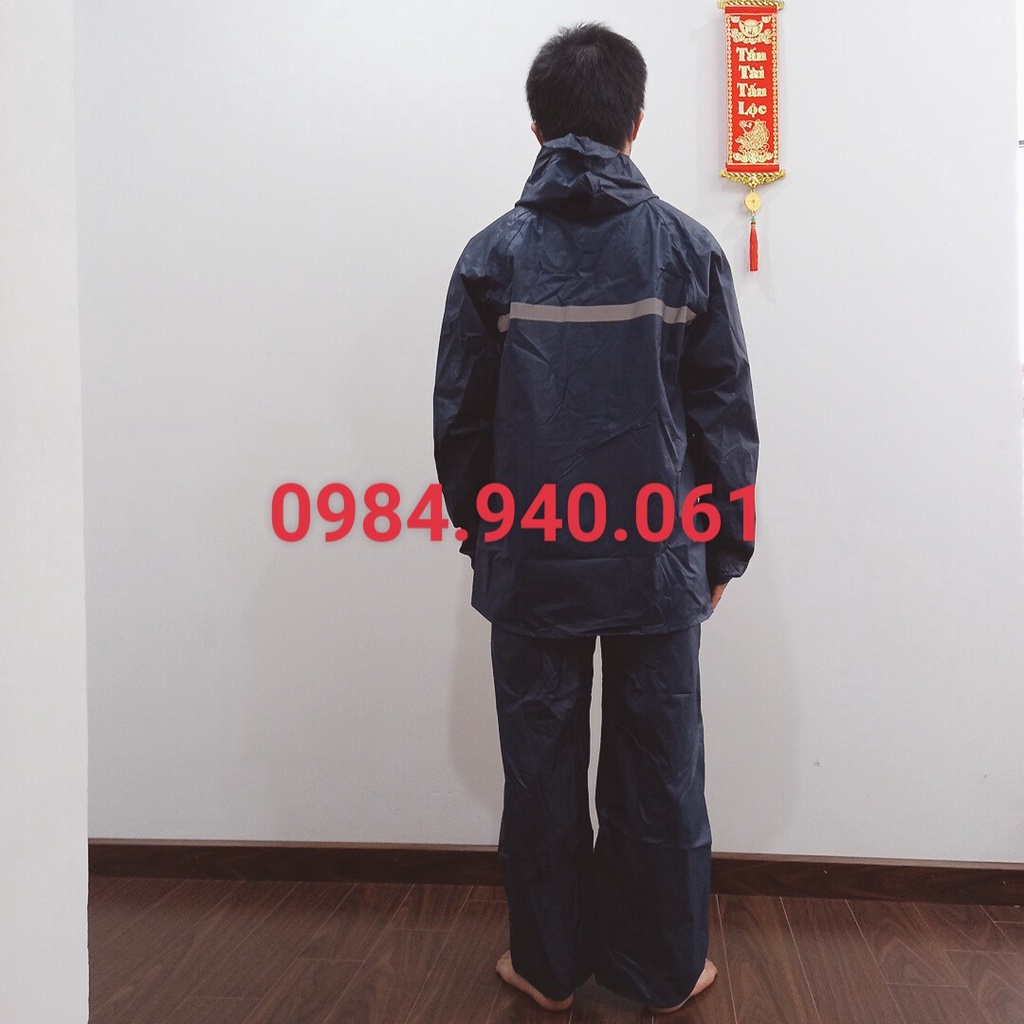 Áo Mưa Bộ Vải Dù Cao Cấp Có Phản Quang Chống Thấm Tốt