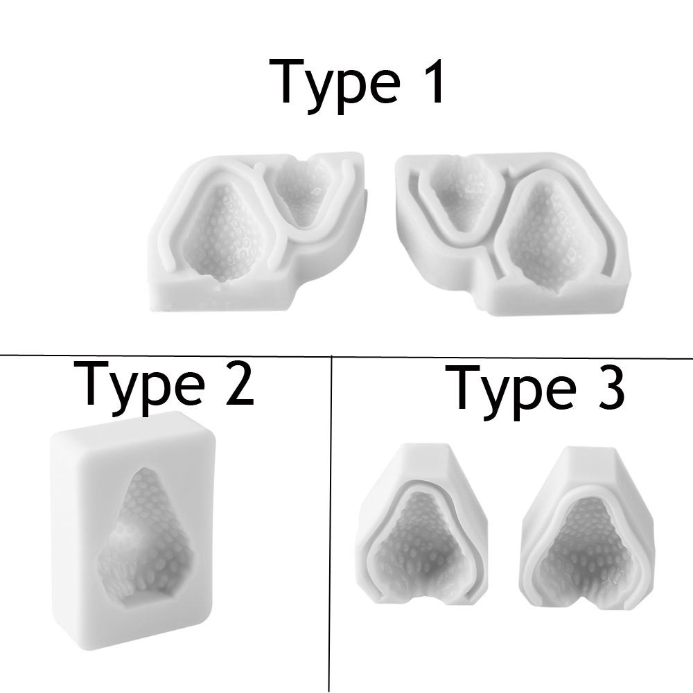 1/2 khuôn silicon làm kẹo đường/socola trang trí bánh Fondant hình quả dâu