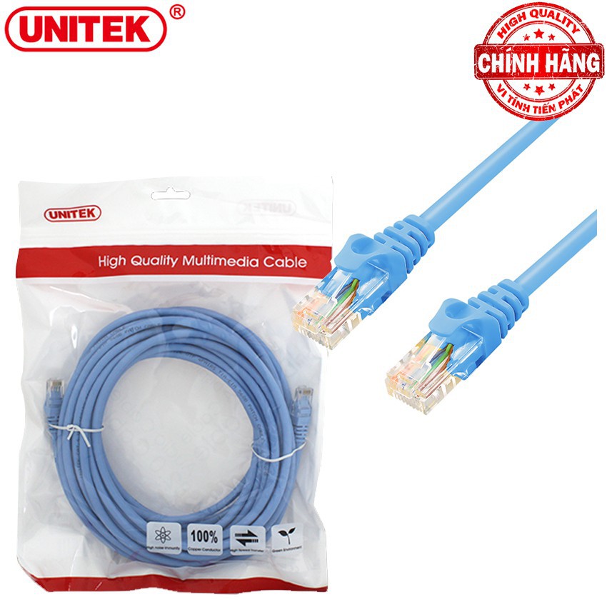 DÂY MẠNG CAT6E  Unitek Bấm Sẵn 2 đầu ,2m,3m,5m ,10m 15m 20m  - Dây Cáp mạng lan chính hãng