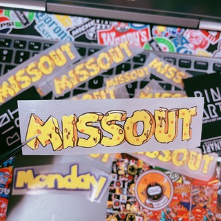 Decal ủi chữ vàng Missout tổng hợp cá tính | Logo Sticker Patch in áo ủi trực tiếp lên vải