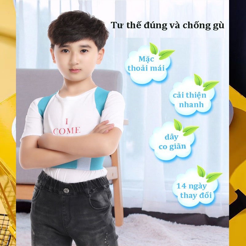 Đai chống gù lưng Trẻ em, Trị lưng Tôm cho bé LALI MART