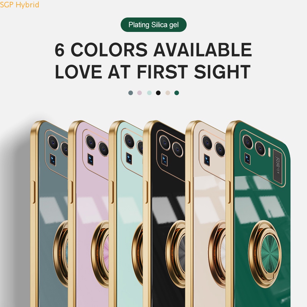 Ốp điện thoại mạ điện có giã đỡ từ tính cho Xiaomi Mi 11 Lite 4g / 5g 11i 11 Pro 11 Ultra