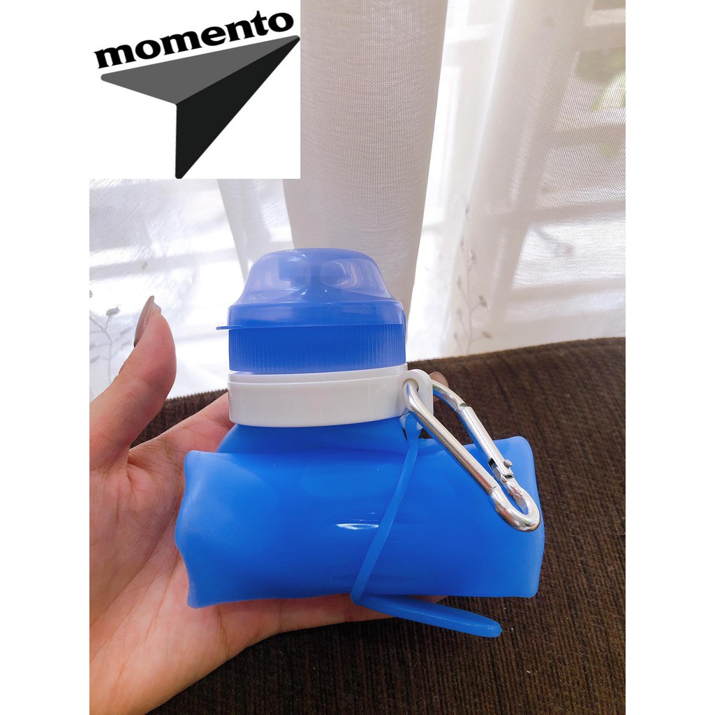 Silicone Bình Nước Silicon Có Thể Gấp Gọn Tiện Dụng Mang Theo Du Lịch 500ml