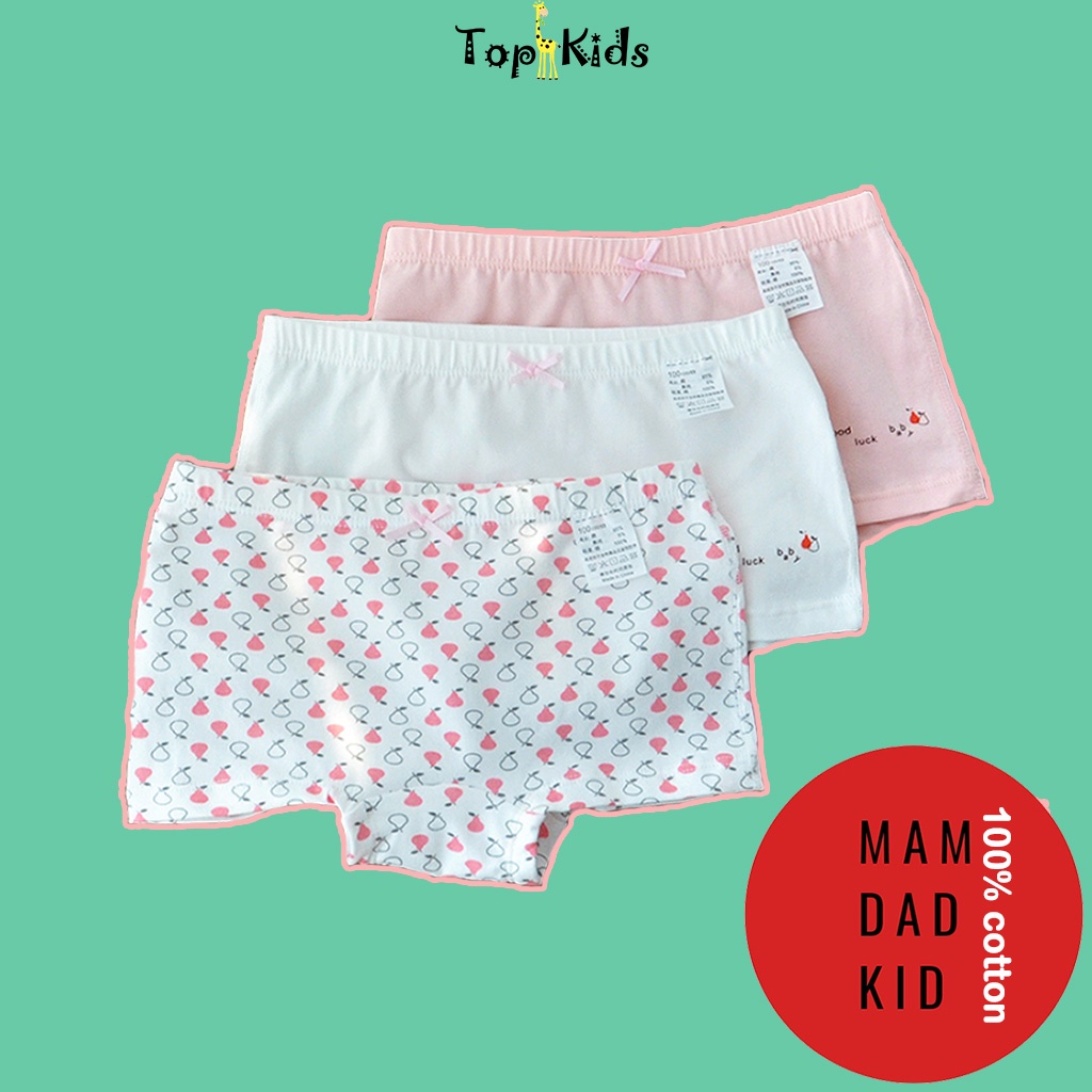 SET 3 QUẦN CHIP BÉ GÁI- MAMDADKIDS-COTTON-10-60KG