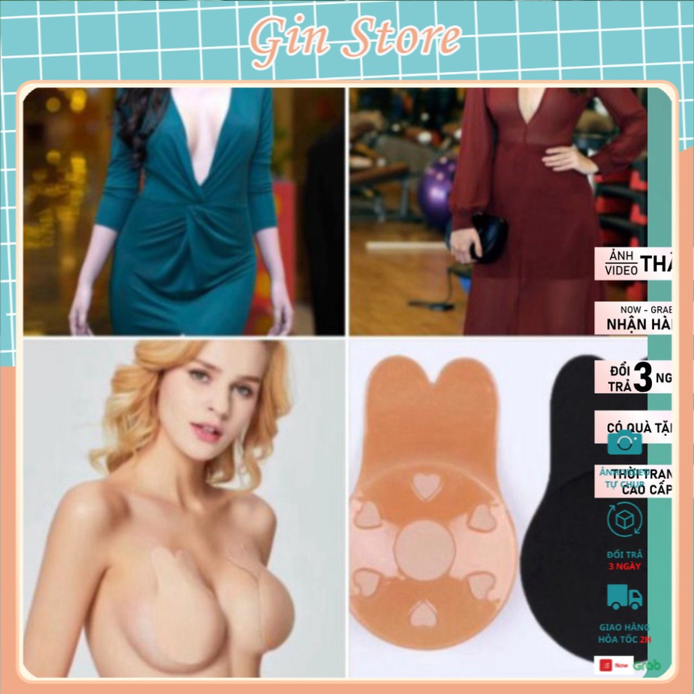 Áo Dán Ngực Không Dây Nâng Ngực Hở Sâu Siêu Hót. Free size 32-34-36-38 đều dùng được nhé.