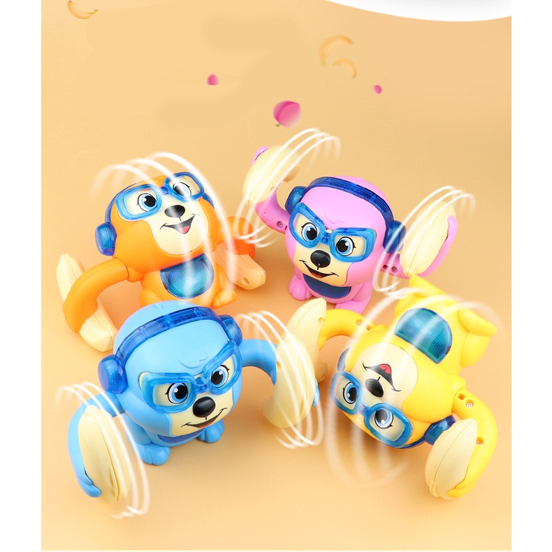 Đồ Chơi Chú Khỉ Lăn Điện Tử Điều Khiển Bằng Giọng Nói Dễ Thương Giáo Dục Sớm Cho Bé