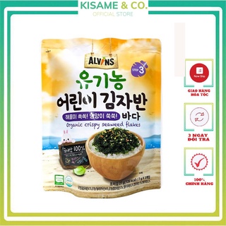 Rong biển Hàn Quốc rắc cơm hữu cơ Alvins cho bé ăn dặm