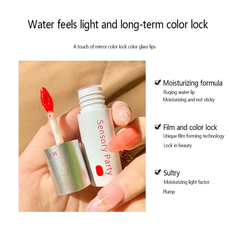 Son bóng dưỡng ẩm lâu trôi nhiều màu sắc hiệu ứng gương