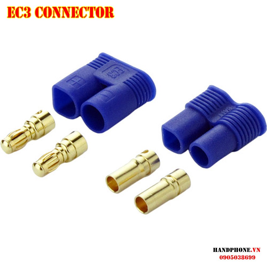Jack EC3 Connector - Phích nối nguồn điện cho thiết bị điện công suất lớn, RC ESC Motor