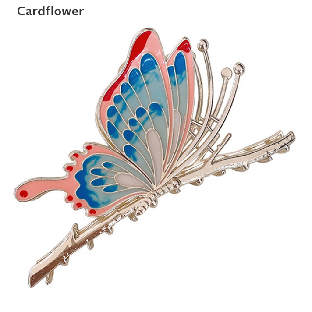 &lt; Cardflower &gt; Kẹp Tóc Bướm / Cua / Cá Mập Bằng Kim Loại Thời Trang Thanh Lịch Cho Nữ Đang Giảm Giá