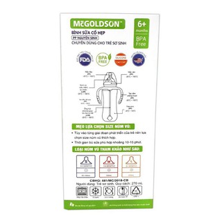 Bình sữa Mcgoldson 270ml cổ hẹp