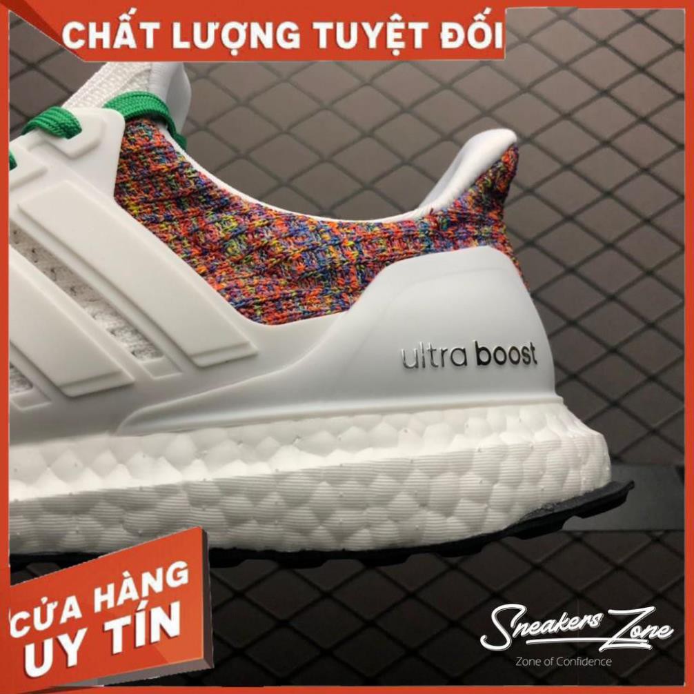 (FREE SHIP + HỘP + QUÀ) Giày thể thao ULTRA BOOST 4.0 multicolors trắng gót thổ cẩm siêu đẹp cho nam và nữ