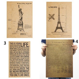 Sticker hình tháp Eiffel phong cách cổ điển