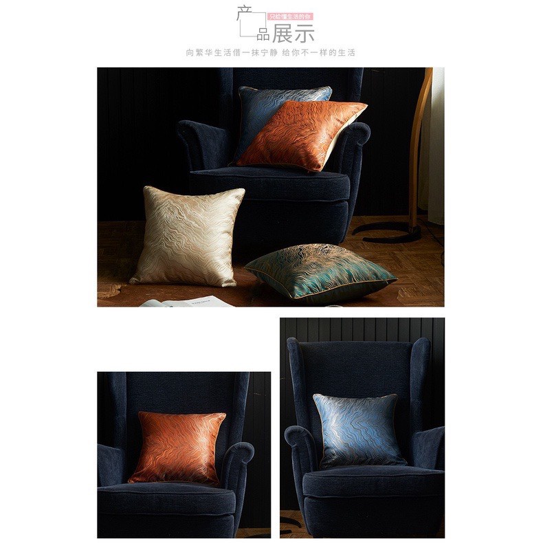 Gối tựa lưng sofa phong cách hiện đại chất liệu vải gấm mềm mại