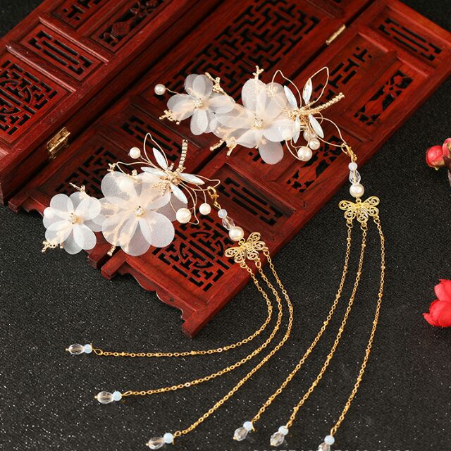 Kẹp tóc hoa phụ kiện tóc cổ trang