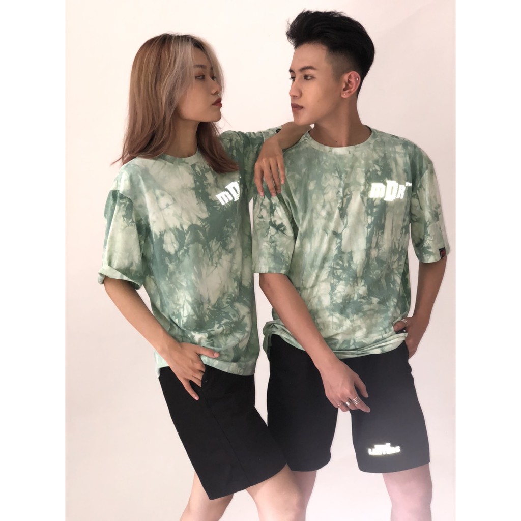Áo thun loang màu form rộng tay lỡ nam nữ Phông tiedye Unisex phản quang Local Brand Chính Hãng Mi Midori