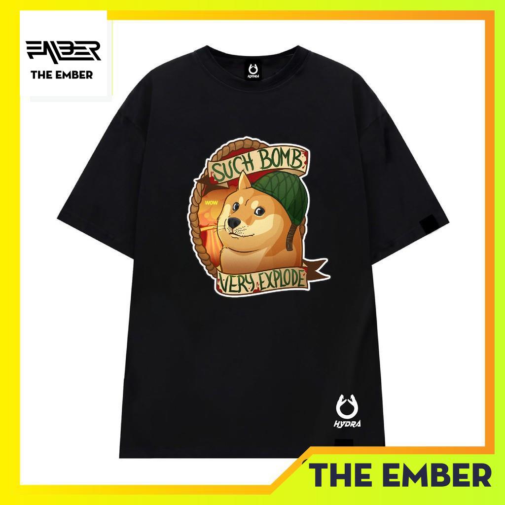 Áo CSGO Doge sticker cute 100% cotton dáng oversize
