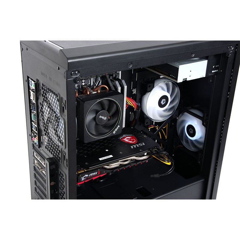 Bộ kit 3 Quạt Fan Case 12cm ID-Cooling DF-12025 RGB TRIO - Quạt thổi radiator, case, sức gió lớn, RGB đa màu tuyệt đẹp