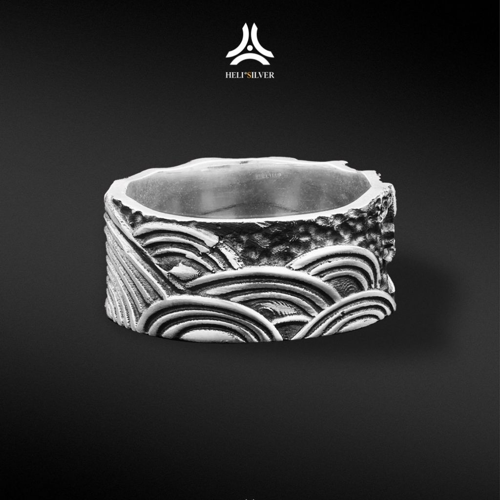 Nhẫn bạc nam, nữ HeliSilver NISHIKIKOI RING Helios Original S925