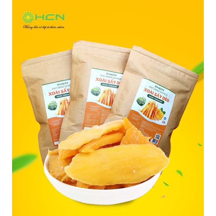 Xoài sấy dẻo hogi Organic 400g nguyên chất Ngon ăn là nghiện