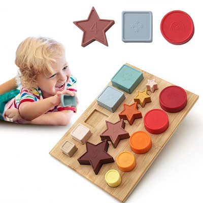 Set đồ chơi xếp hình MAMIMAMIHOME PGJ1253 bằng silicone mềm cho bé mọc răng