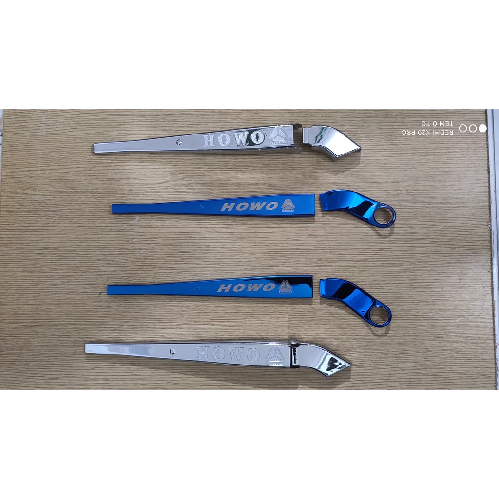 ỐP gạt mưa xe Howo A7 mạ crom, Inox xanh phục vụ các bác