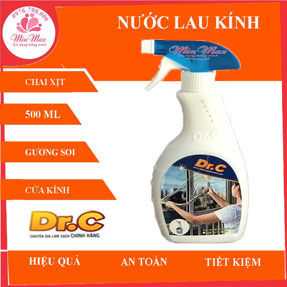 Nước Lau Kính Dr.C chính hãng , cực sạch, cực nhanh, cực an toàn, tiết kiệm