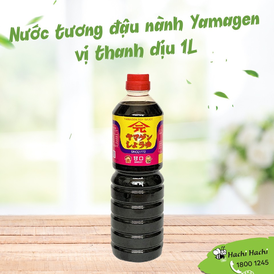 Nước tương đậu nành Shoyu Yamagen vị thanh dịu 1L - Hachi Hachi Japan Shop