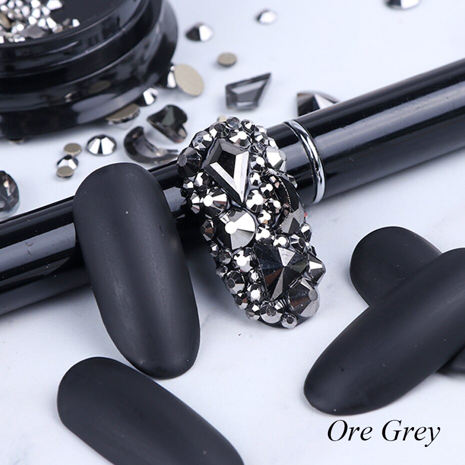 Hộp đá đính 3D trang trí móng tay nghệ thuật