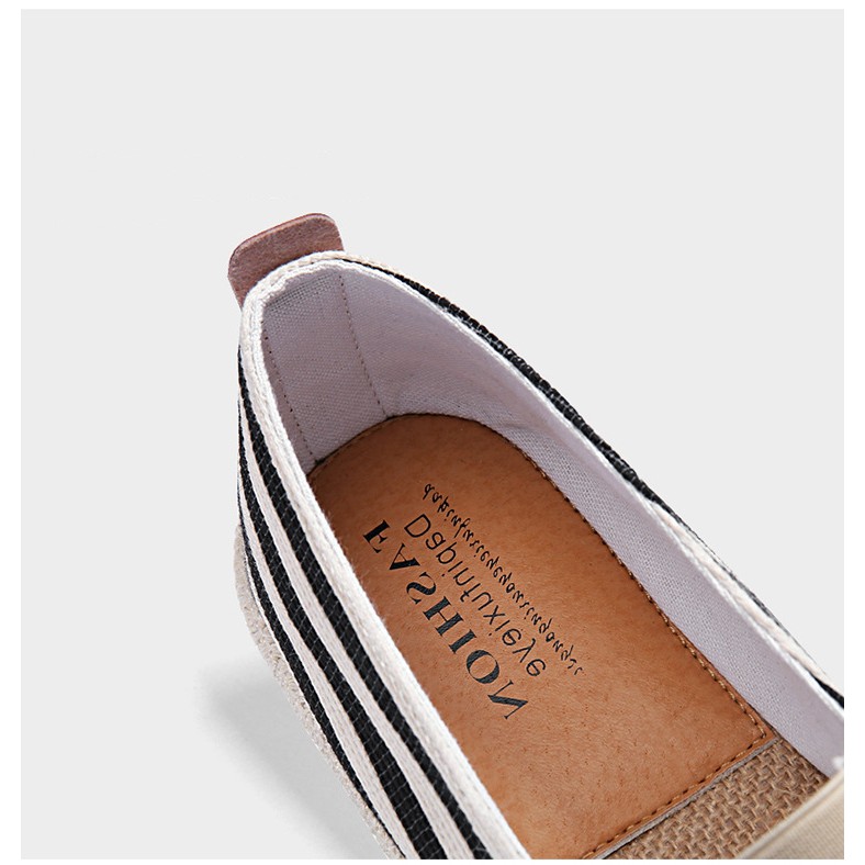 Slip on nam - Giày lười vải nam cao cấp - Vải thô sọc xanh nhạt - Mã SP 2906 (có size 44) | BigBuy360 - bigbuy360.vn