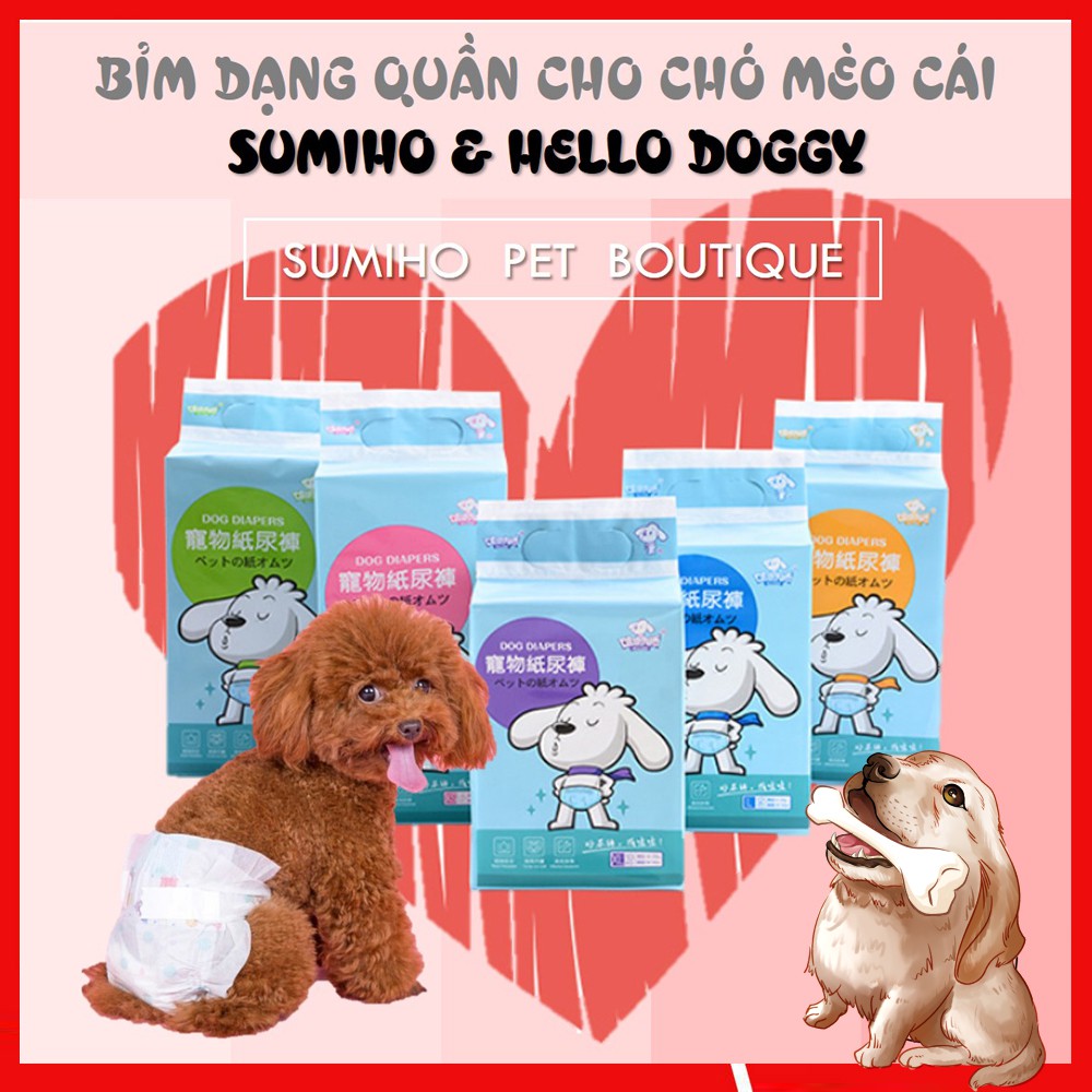 Bỉm dạng quần cho chó cái Sumiho (Nhiều size) phụ kiện cho chó