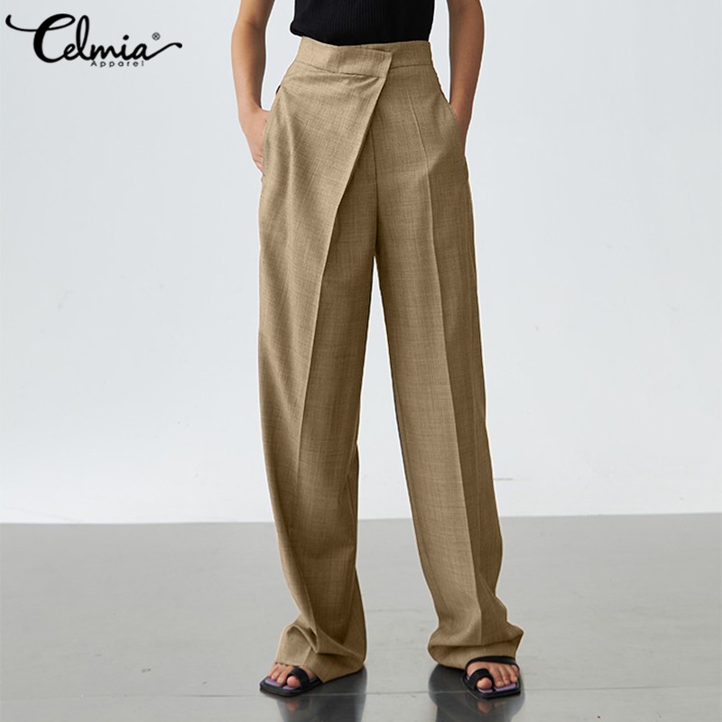 CELMIA Quần Dài Ống Rộng Thời Trang Dành Cho Nữ | BigBuy360 - bigbuy360.vn
