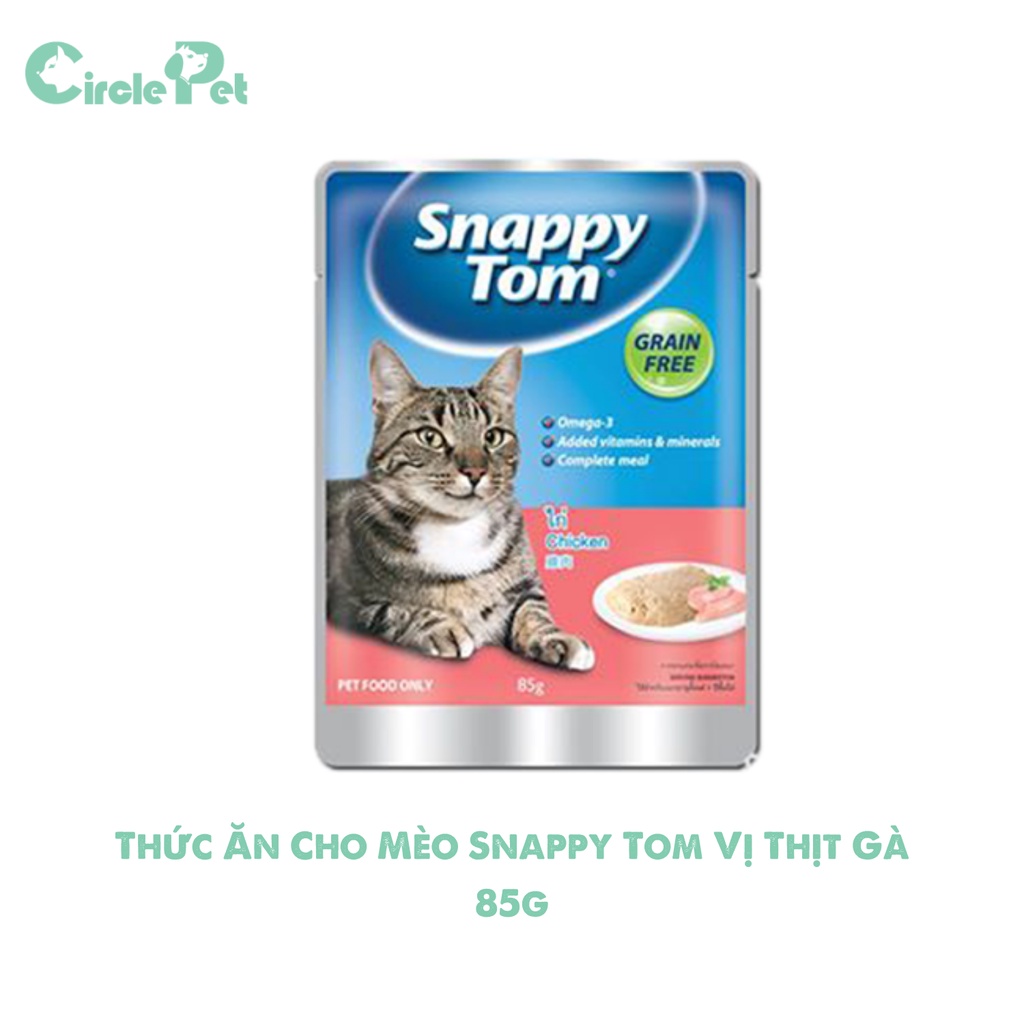 Thức Ăn Cho Mèo Snappy Tom Cung Cấp Chất Dinh Dưỡng Cho Bé Nhiều Vị 85g - Circle Pet